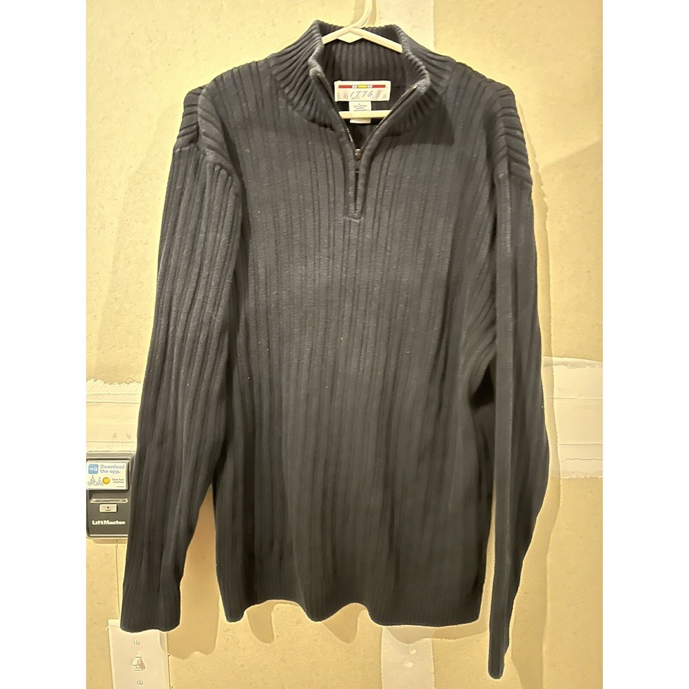 Mens‎ 1775 knit pullover sweater Size Large Black